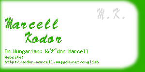 marcell kodor business card